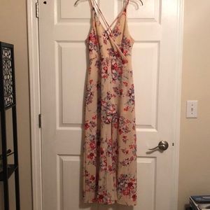 Flowered romper maxi
